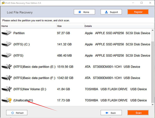 Step 2 Select the first function.