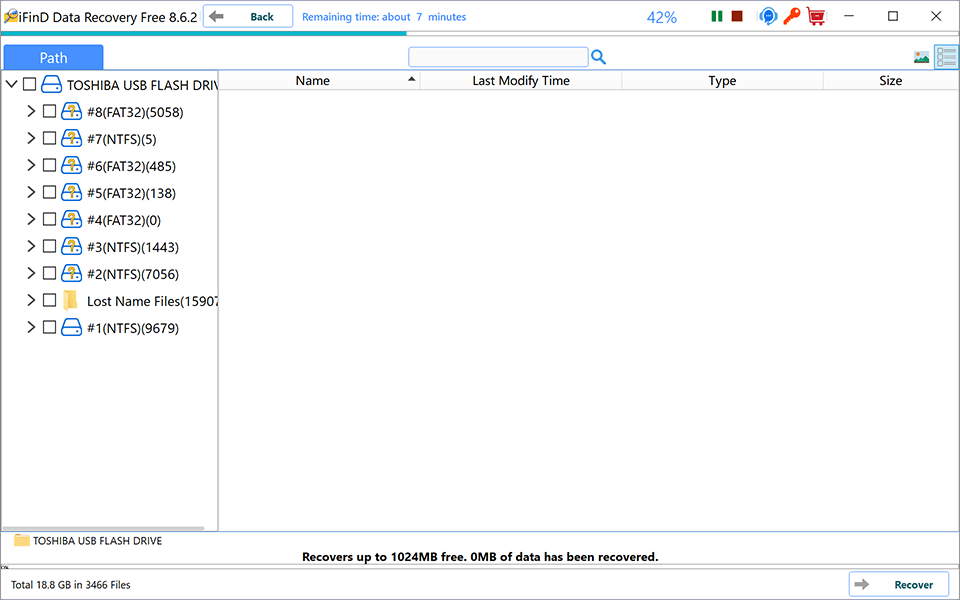 scan lost partition