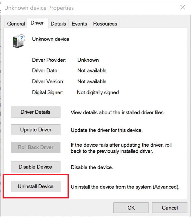 Uninstall device