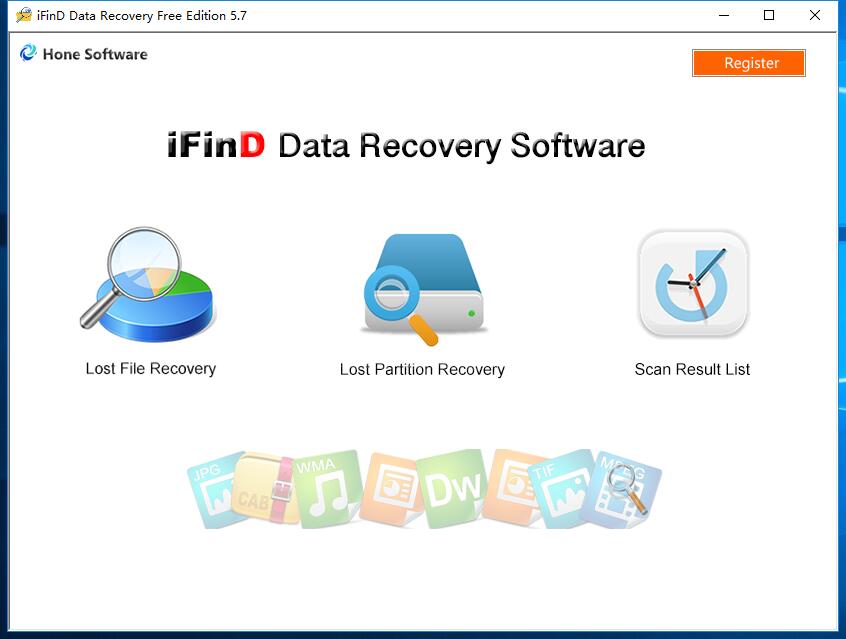iFinD Data Recovery Free Edition Screenshot