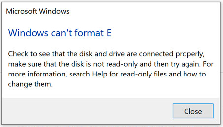 usb4 Windows can't format
