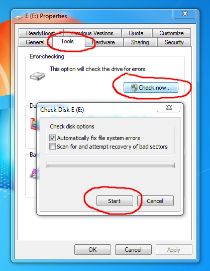 Windows Explorer repair sd card