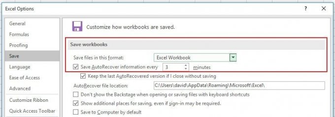 excel autorecover