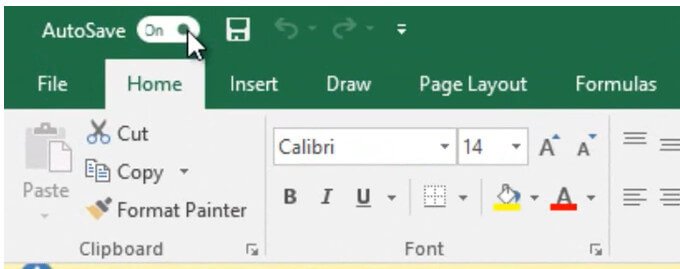 excel autosave