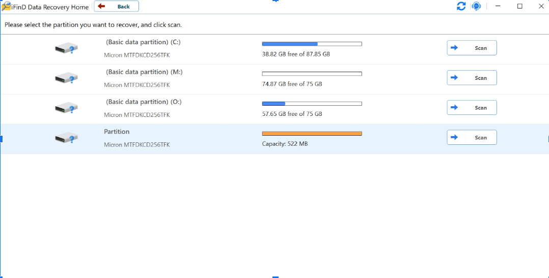 select the formatted hard drive