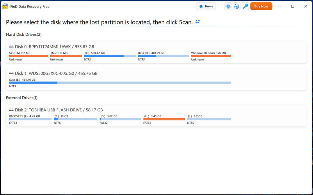 select-hard-drive-partition